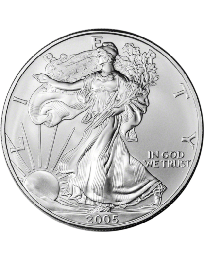 2005 1 OZ  AMERICAN SILVER EAGLE Obverse