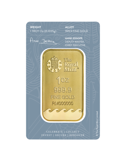 1 OZ GOLD BAR BRITANNIA Reverse
