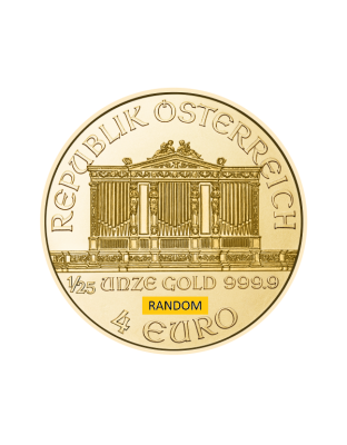 1/25 OZ AUSTRIAN GOLD PHILHARMONIC Obverse