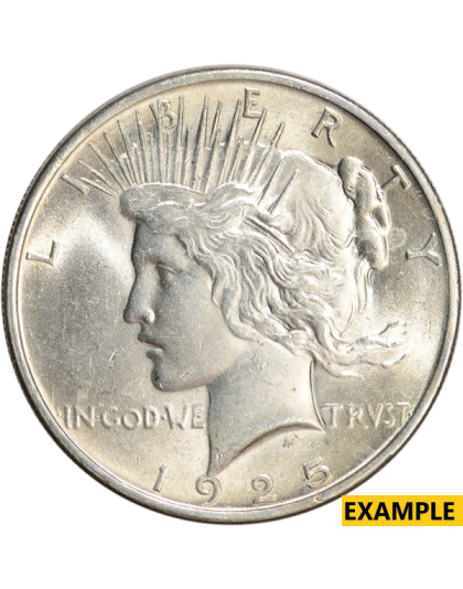 1925 $1 U.S. SILVER PEACE BU Obverse