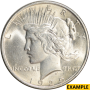 1925 $1 U.S. SILVER PEACE BU Obverse