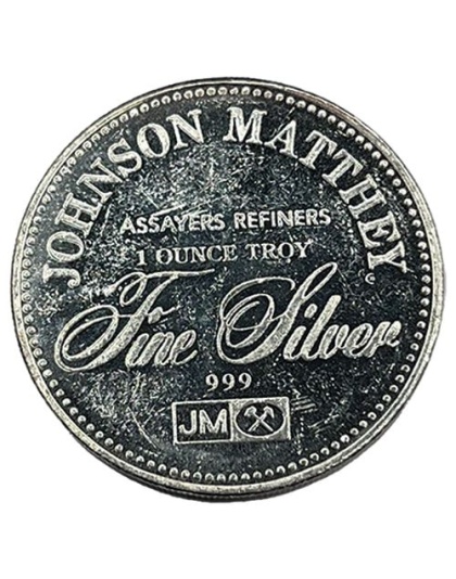1 OZ SILVER ROUND JOHNSON MATTHEY