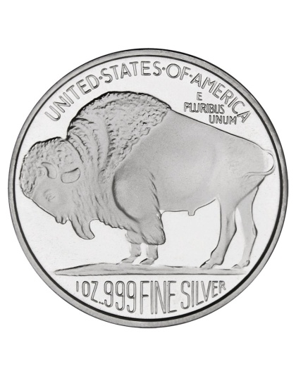 1 OZ SILVER ROUND $10 INDIAN SILVERTOWNE